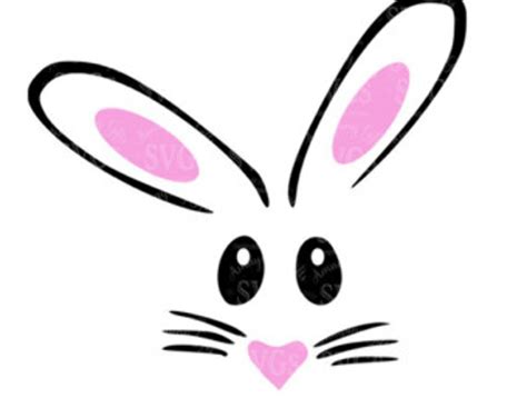 easter bunny face clipart